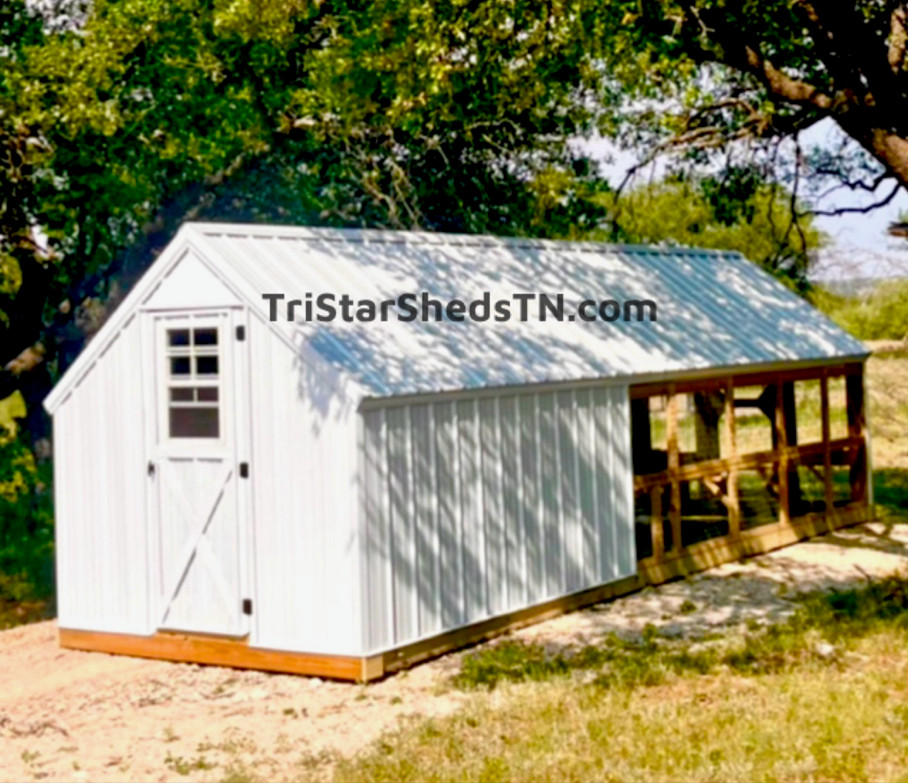 8x24 Deluxe Day Ranger Coop. Interior Egg Collecting Wall & Storage Area (SKU 2511)