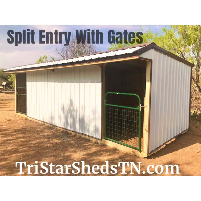 8x24 DELUXE SPLIT ENTRY SHED (SKU 2795)