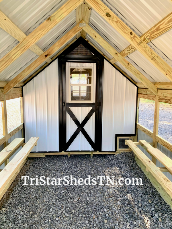 8x18 Deluxe Day Ranger Coop. Interior Egg Collecting Wall (SKU 2515)