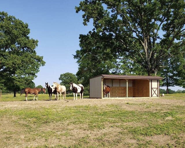 10x24x8 LOAFING SHED With Tackroom (SKU 1104)