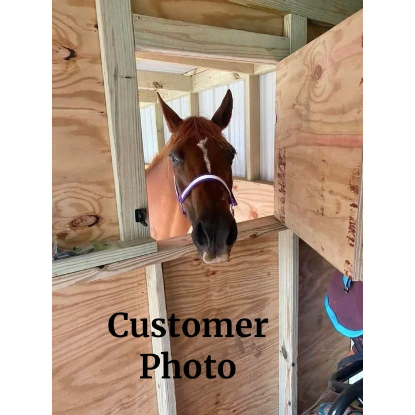 8x24x8 STALL BARN. With Center Feed Room (SKU 2534)