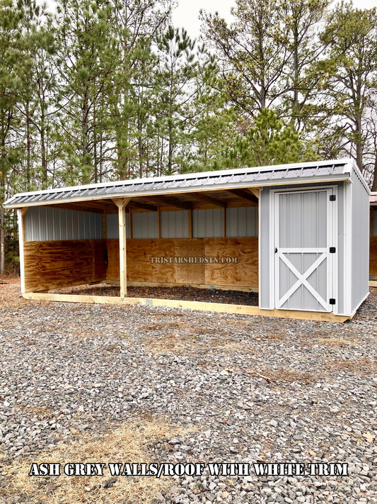 10x24x8 LOAFING SHED With Tackroom (SKU 1104)