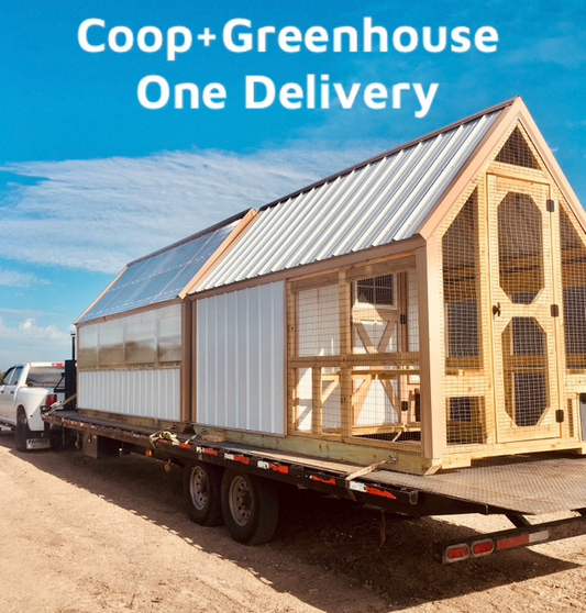 DELUXE DUO 6x18 GREENHOUSE AND 6x12 COOP (SKU 1278)