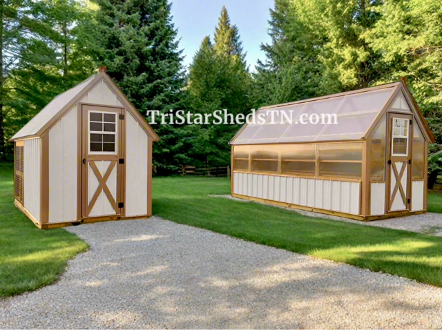 DELUXE DUO 6x18 GREENHOUSE AND 6x12 COOP (SKU 1278)