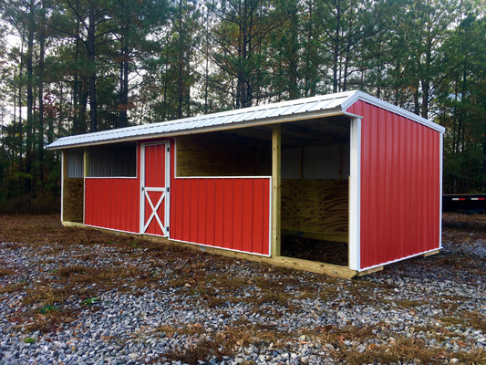 10x27x8 TWO STALL BARN (SKU 1121)