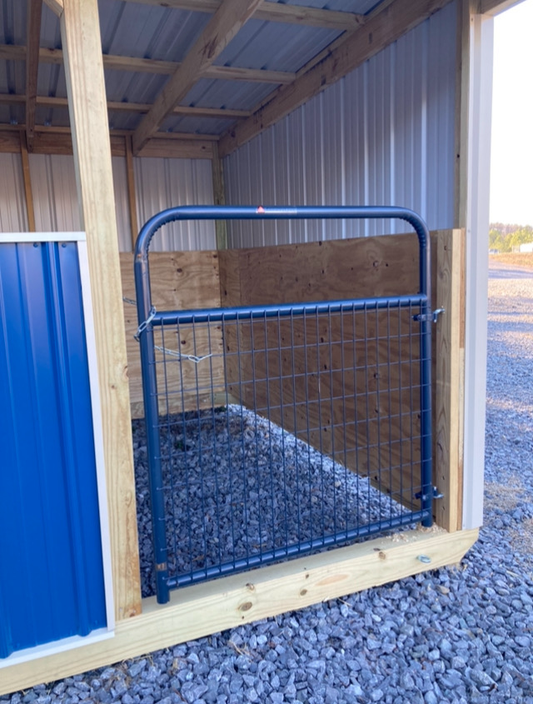 Wire Filled Stall Gates. Installed