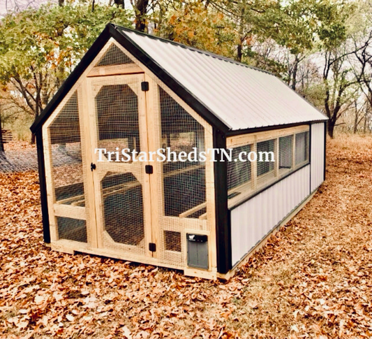 8x18 Deluxe Day Ranger Coop. Interior Egg Collecting Wall (SKU 2515)