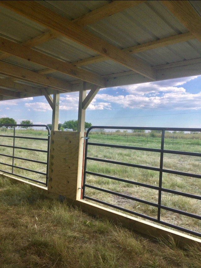 8x24 RUN IN SHED With Tube Gates (SKU 1293)