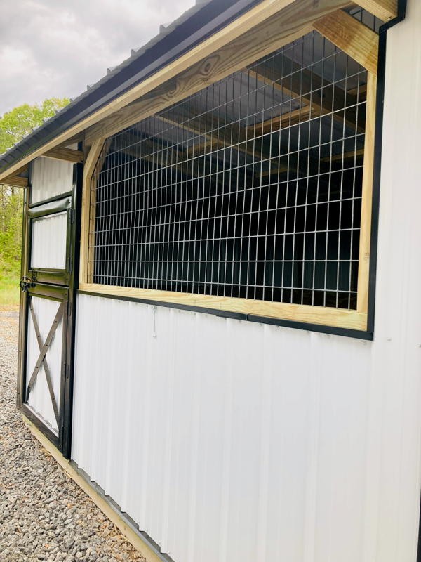 10x30 DELUXE TWO STALL BARN Center Tackroom (SKU 1233)