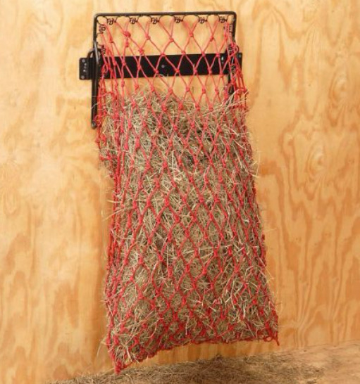 Wall Hay Feeder Bag. Installed