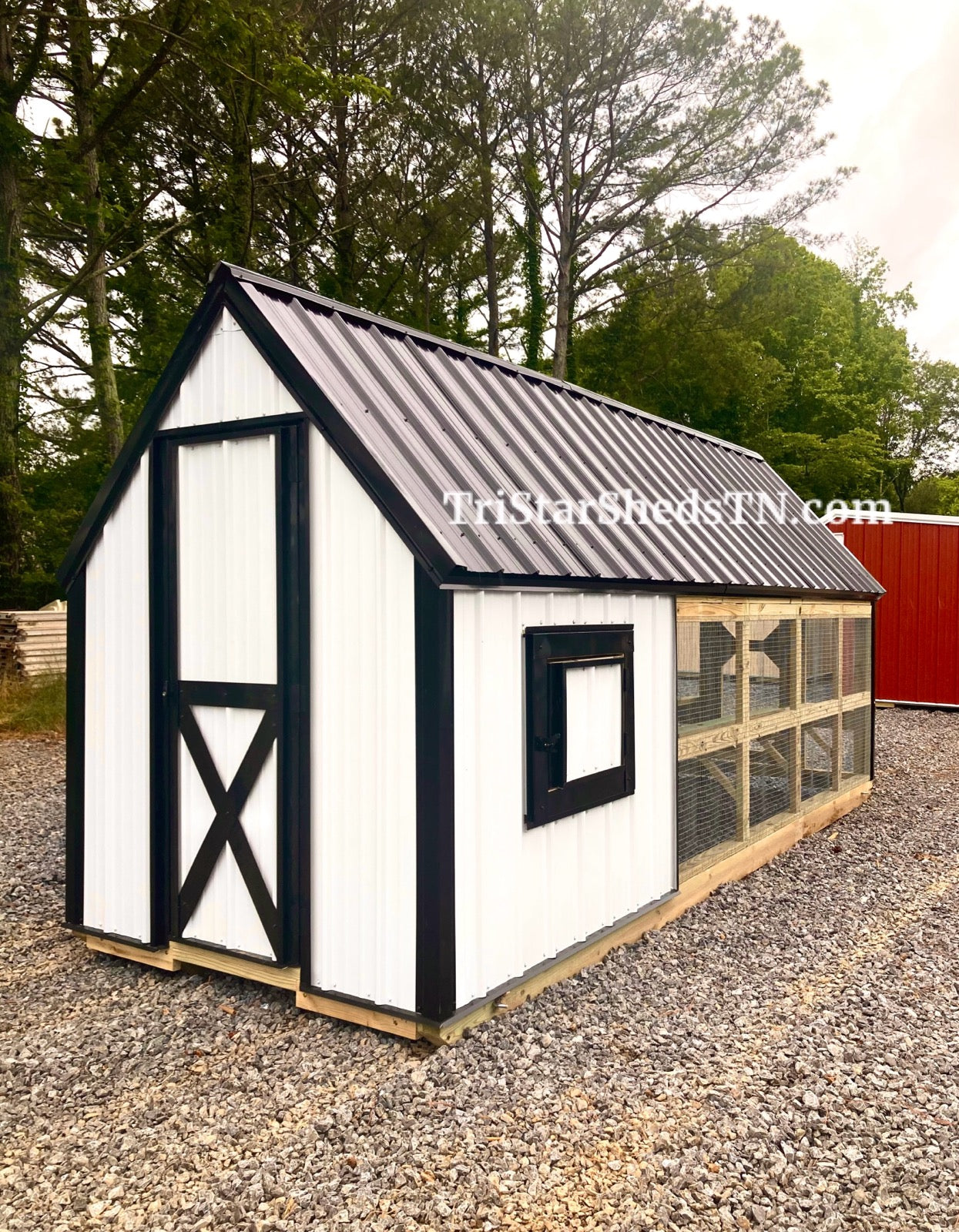 DELUXE DUO 6x18 Coop And 8x15 Greenhouse