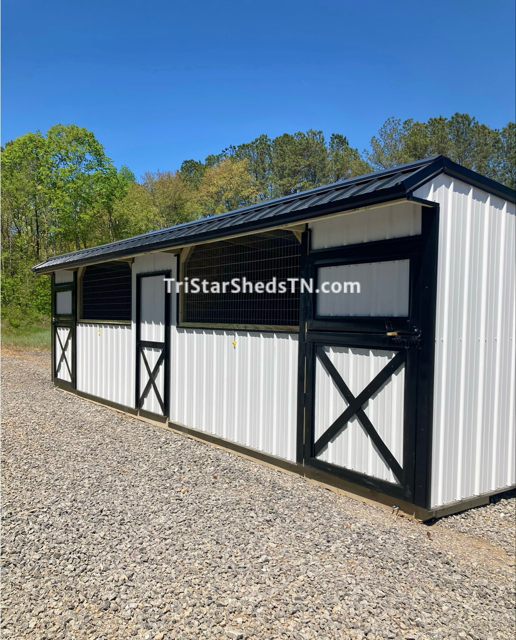 10x30 DELUXE TWO STALL BARN Center Tackroom (SKU 1233)
